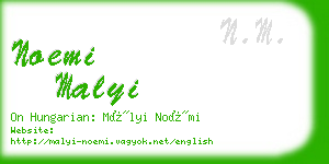 noemi malyi business card